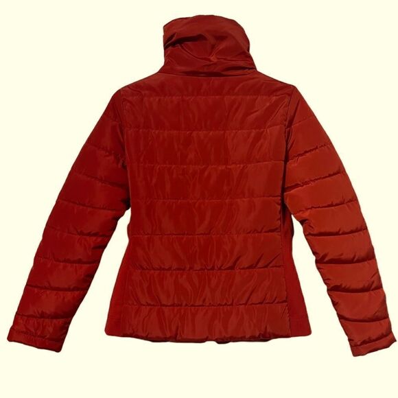 CI Sono Los Angeles Burnt Orange Quilted Puffer Jacket Size Small - Picture 2 of 12